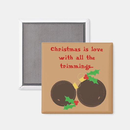 Elegant kerstversieringen magneet (Voorkant / Achterkant)