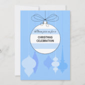 Elegant kerstversieringsfeest kaart (Voorkant)