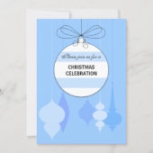 Elegant kerstversieringsfeest kaart (Voorkant)