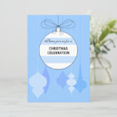 Elegant kerstversieringsfeest kaart (Staand voorkant)