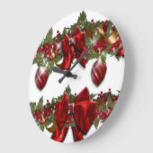 Elegant kerstwandklok PERSONALIZE Grote Klok (Hoek)