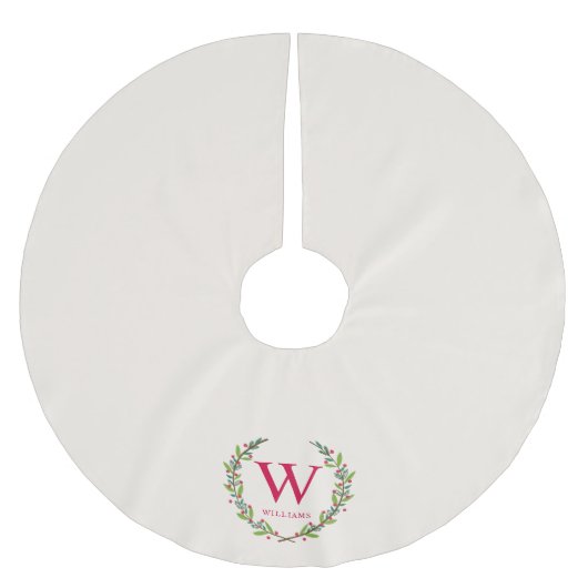 Elegant Kerstweesmonogram Kerstboom Rok (Voorkant)