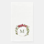 Elegant Kerstweesmonogram Servet (Voorkant)