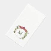 Elegant Kerstweesmonogram Servet (Hoek)