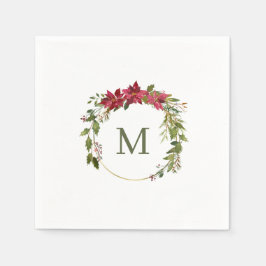 Elegant Kerstweesmonogram Servet