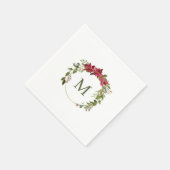 Elegant Kerstweesmonogram Servet (Hoek)