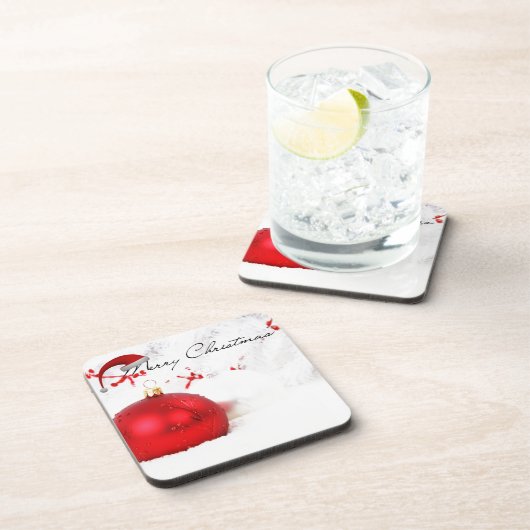 Elegant kerstwensen drankjes onderzetter (Rechterzijde)