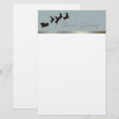 Elegant kerstwerk briefpapier (Voorkant / Achterkant)