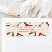 Elegant Kerstwinter Berries Holiday Etiket (Insitu)