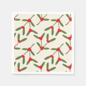 Elegant Kerstwinter Berries Holiday Servet (Voorkant)