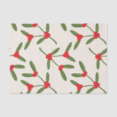 Elegant Kerstwinter Berries Holiday Tissuepapier (Voorkant)