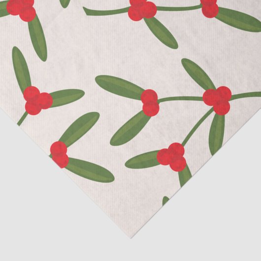 Elegant Kerstwinter Berries Holiday Tissuepapier (Detail)