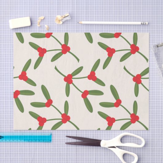 Elegant Kerstwinter Berries Holiday Tissuepapier (Craft)