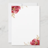 Elegant Kerstwinter Floral Vrijgezellenfeest Kaart (Achterkant)