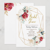 Elegant Kerstwinter Floral Vrijgezellenfeest Kaart (Voorkant / Achterkant)