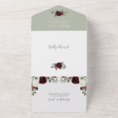 Elegant Kerstwinter Weddenschap All In One Uitnodiging (Buitenkant)