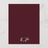 Elegant Kerstwinter Weddenschap Informatiekaartje (Achterkant)