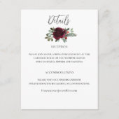 Elegant Kerstwinter Weddenschap Informatiekaartje (Voorkant)