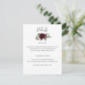 Elegant Kerstwinter Weddenschap Informatiekaartje (Staand voorkant)