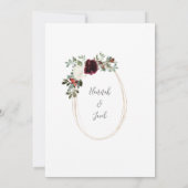 Elegant Kerstwinter Weddenschap Kaart (Achterkant)