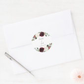 Elegant Kerstwinter Weddenschap Ronde Sticker (Envelop)