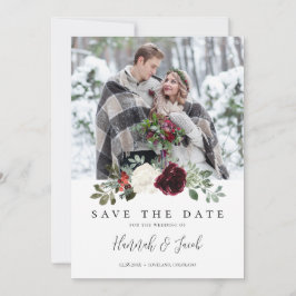 Elegant Kerstwinter Weddenschap Save The Date