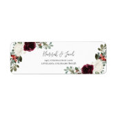 Elegant Kerstwinter Weduwomkeeradres Etiket (Voorkant)