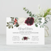 Elegant Kerstwinter Weduwrepeater Dinner Kaart (Staand voorkant)