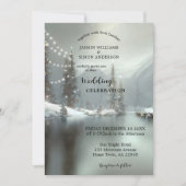Elegant Kerstwinter Wonderland Weddenschap Kaart (Voorkant)