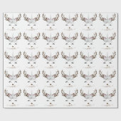 Elegant Kerstzilver glitter eenhoorn hert Cadeaupapier (Vlak)