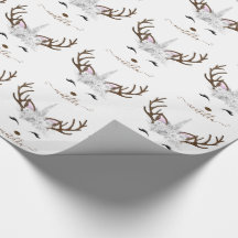 Elegant Kerstzilver glitter eenhoorn hert