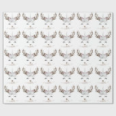 Elegant Kerstzilver glitter eenhoorn hert Cadeaupapier (Vlak)