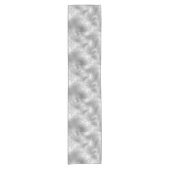 Elegant Kerstzilver Snowflake Patroon Korte Tafelloper (Voorkant)