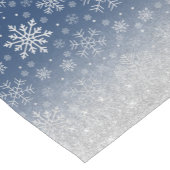 Elegant Kerstzilver Snowflake Patroon Korte Tafelloper (Hoek)