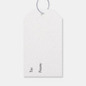 Elegant kerstzwart en witte streped cadeaulabel (Achterkant)