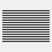 Elegant kerstzwart-wit met gestreept Label Inpakpapier Vel (Voorkant)