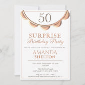 Elegant Ketting 50e Verrassingsfeestje Kaart (Voorkant)