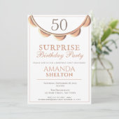 Elegant Ketting 50e Verrassingsfeestje Kaart (Staand voorkant)