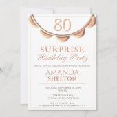 Elegant Ketting 80e Verrassingsfeestje Kaart (Voorkant)