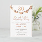 Elegant Ketting 80e Verrassingsfeestje Kaart (Staand voorkant)
