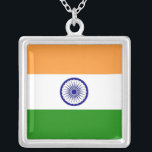 Elegant Ketting met Indiase vlag<br><div class="desc">Vier je liefde voor India met ons prachtige ketting met de Indiase vlag! Dit prachtig vervaardigde ketting is het perfecte accessoire voor iedereen die zijn trots op de Indiase cultuur wil uiten. De levendige kleuren van de Indiase vlag worden prominent weergegeven, waardoor het een unieke en betekenisvolle toevoeging is aan...</div>