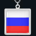 Elegant Ketting met vlag Rusland<br><div class="desc">Elegant Silver Sterling Ketting met vlag van Rusland. Dit product is aanpasbaar.</div>