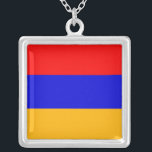 Elegant Ketting met vlag van Armenië<br><div class="desc">Voeg een vleugje Armeense trots toe aan uw sieraden collectie met ons exclusieve ketting met de Armeense vlag! Dit ketting is gemaakt met nauwgezette aandacht voor detail en is meer dan alleen een accessoire; het is een eerbetoon aan het rijke erfgoed en de culturele trots van Armenië. De elegante hanger...</div>