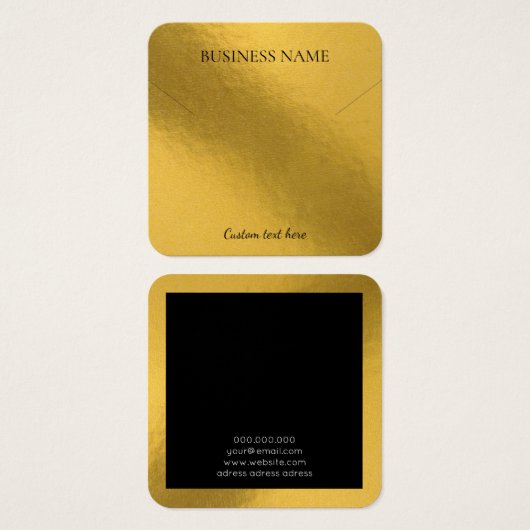 Elegant ketting vierkant opbergkaart vierkante visitekaartjes (Voorkant /achterkant)