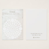 Elegant Ketting Wood Cirkelhouder Visitekaartje (Voorkant /achterkant)