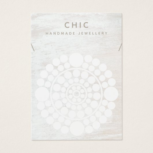 Elegant Ketting Wood Cirkelhouder Visitekaartje (Voorkant)