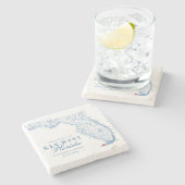 Elegant Key West Florida bruiloft gunst Stenen Onderzetter (Zijkant)