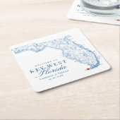 Elegant Key West Florida bruiloft Kartonnen Onderzetters (Schuin)