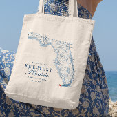Elegant Key West Florida bruiloft welkom Canvas ta Tote Bag