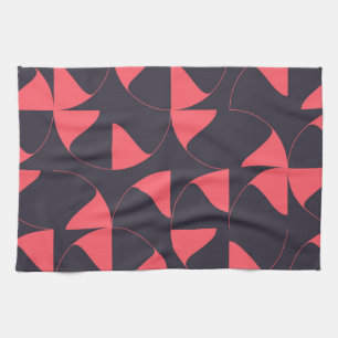 Elegant, kic, abstracte cirkelvormige geometrische theedoek
